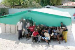 AMTC temporary shelters at work in Haiti